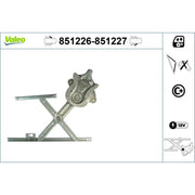 Valeo Electric Window Regulator Lifter Right Front 851227