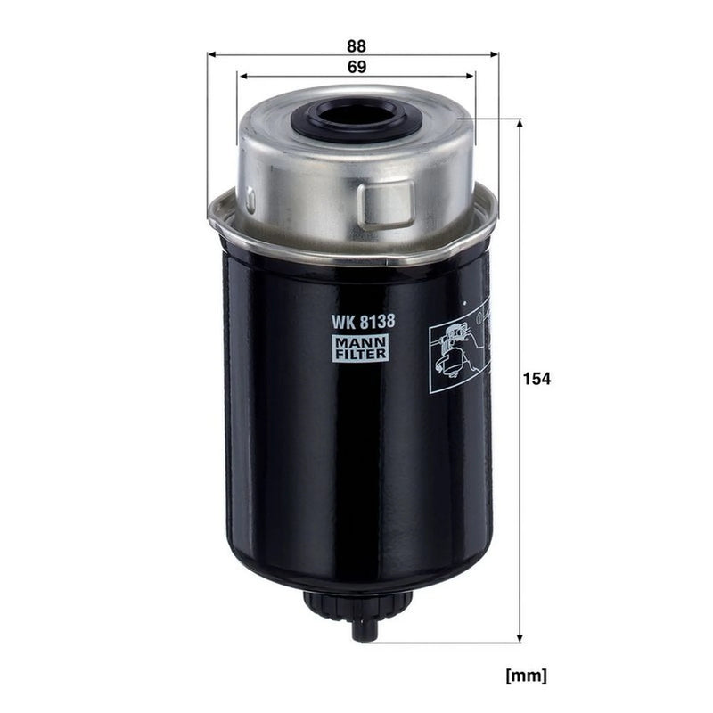 MANN-FILTER Fuel Filter Element WK 8138