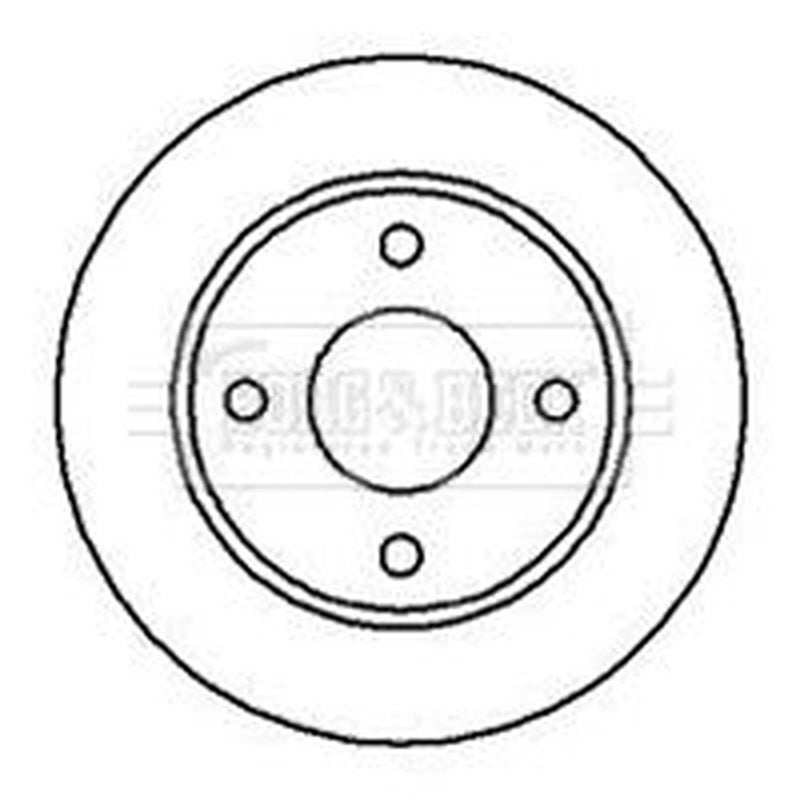 Borg & Beck 2 x Solid Front Brake Discs BBD4077-x2