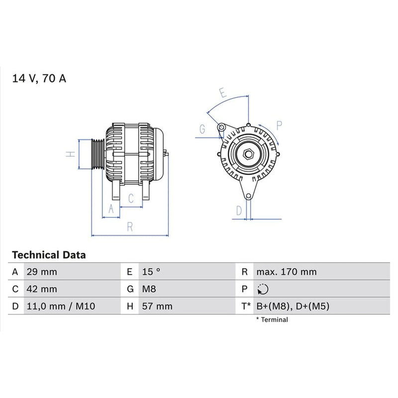 Bosch Car Alternator 12V 0 986 049 960
