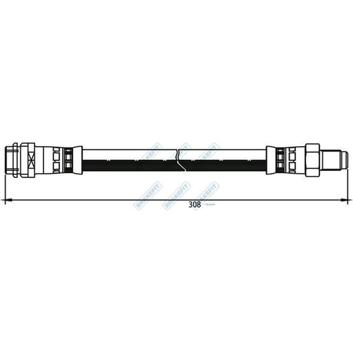 Apec Brake Hydraulic Hose Line Rear BHO4055