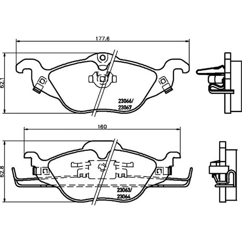 Mintex Front Brake Pad Set MDB1908