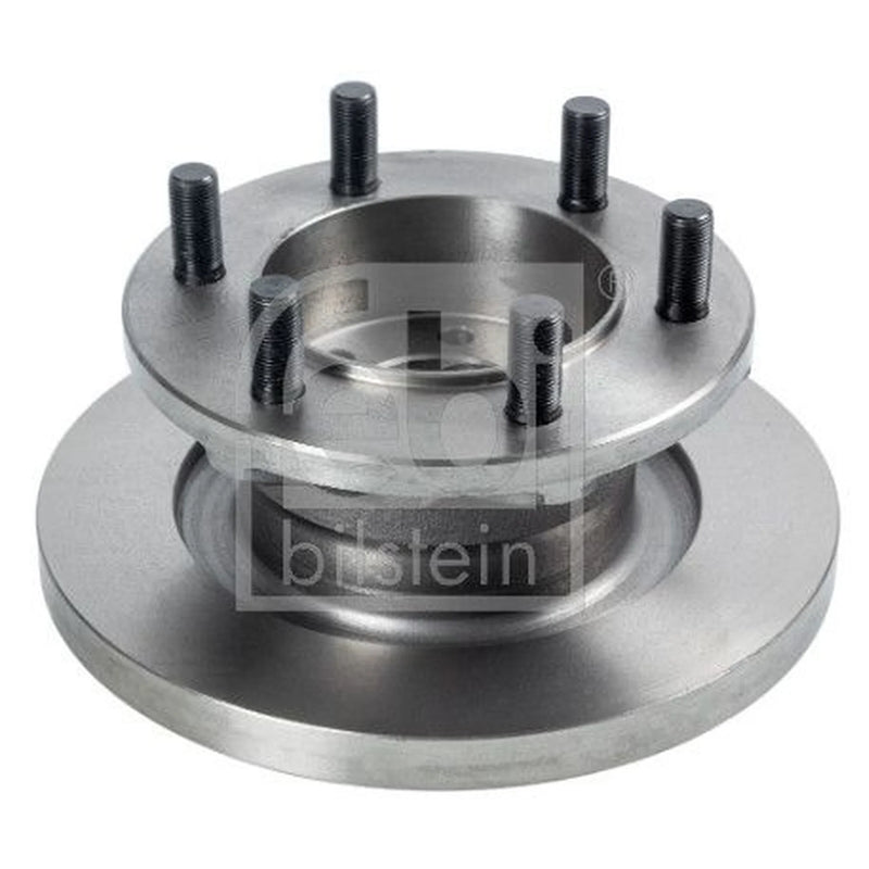 Febi 2 x Solid Front Brake Discs 108117-x2