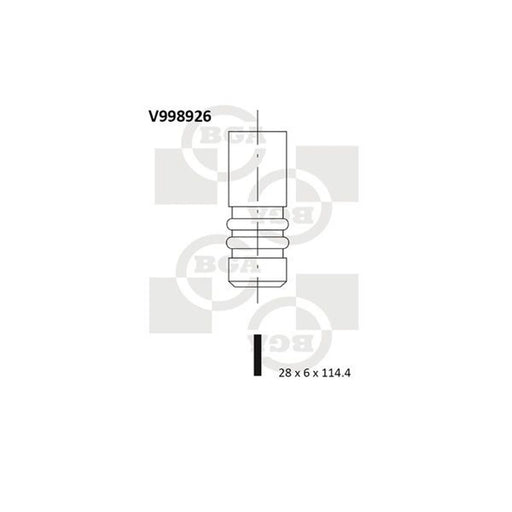 BGA Engine Intake Valve 27mm Head V998926