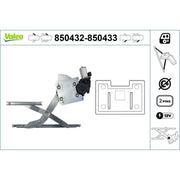 Valeo Electric Window Regulator Lifter Left Front 850432