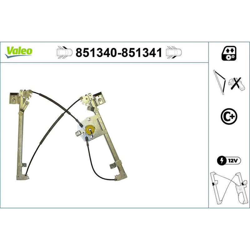 Valeo Electric Window Regulator Lifter Left Front 851340