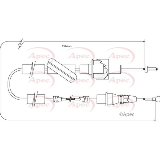 Apec Clutch Control Cable Pull CAB5003