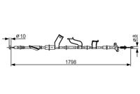 Bosch Handbrake Cable 1987482788
