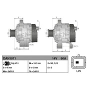 Denso Car Alternator 12V DAN1071