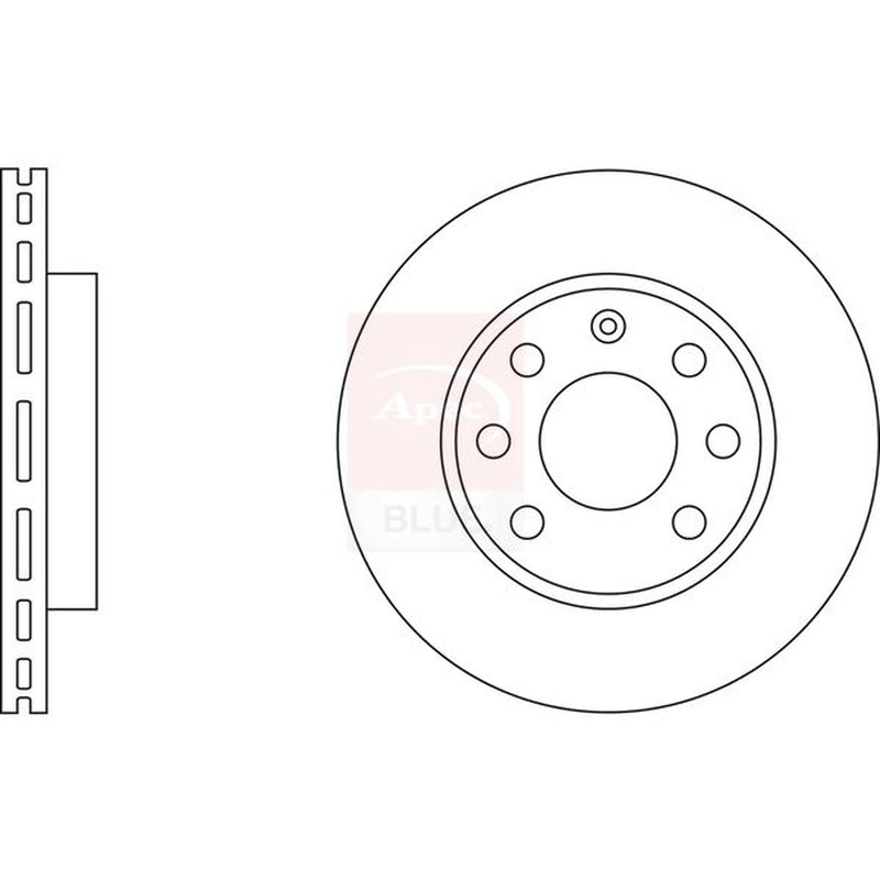 Apec 2 x Vented Front Brake Discs SDK6081-x2