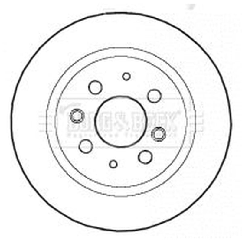 Borg & Beck 2 x Solid Rear Brake Discs BBD4461-x2
