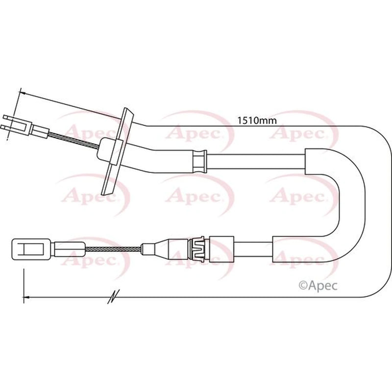 Apec Handbrake Cable Right Rear CAB1284