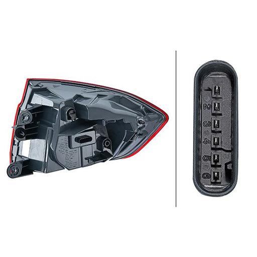 Hella Tail Light / Lamp LED Left 2SD 012 147-411