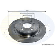 Comline 2 x Solid Rear Brake Discs ADC1160