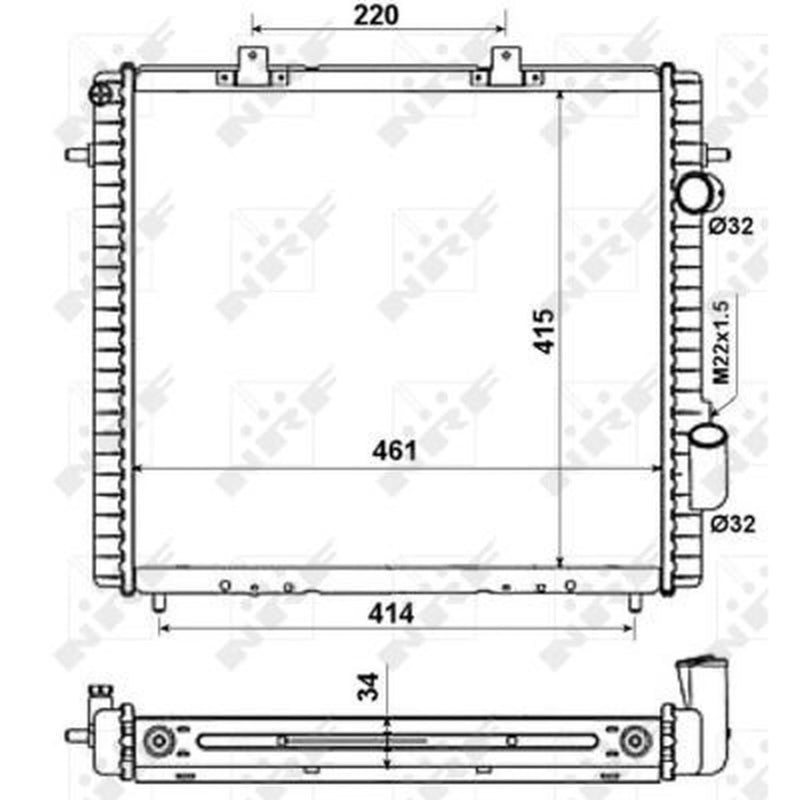NRF Engine Radiator 507359