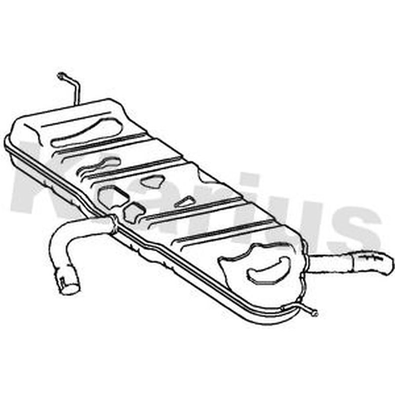 Klarius Box With Tail Pipe Rear AU403T