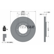 Textar 2 x Vented Front Brake Discs 92035600-x2