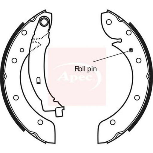 Apec Brake Shoe Set Axle Kit SHU570