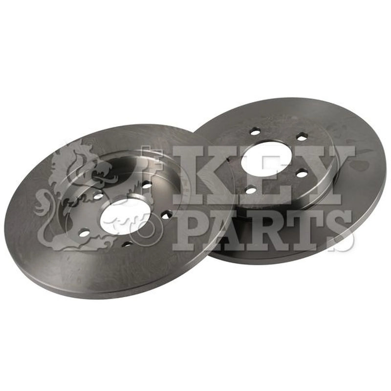 Key Parts 2 x Solid Rear Brake Discs KBD4239-x2