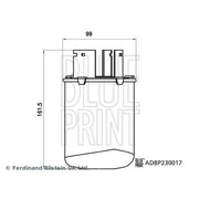Blue Print Fuel Filter Element ADBP230017