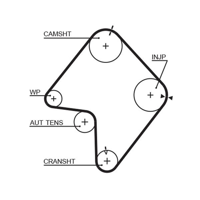 Gates Timing Belt Cambelt 162 Teeth 5355XS