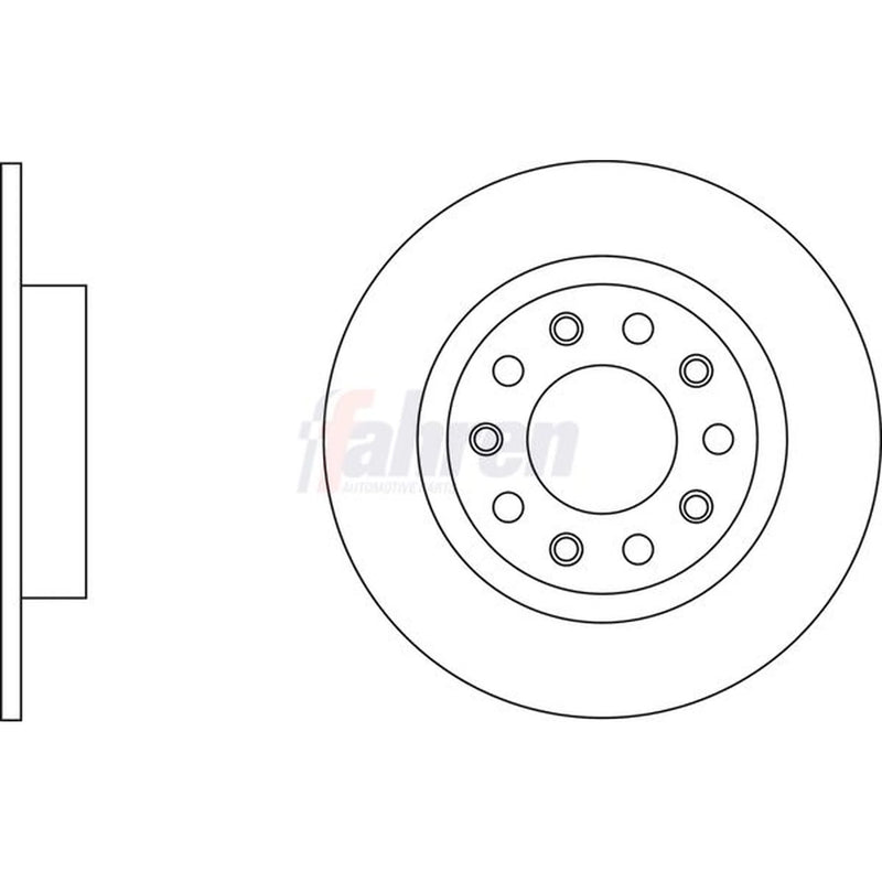 Fahren Rear Brake Discs & Pads fits Alfa Romeo Giulietta 2010-2020 1.4 1.6 2.0