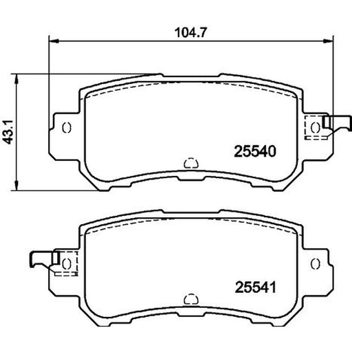 Mintex Rear Brake Pad Set MDB3293