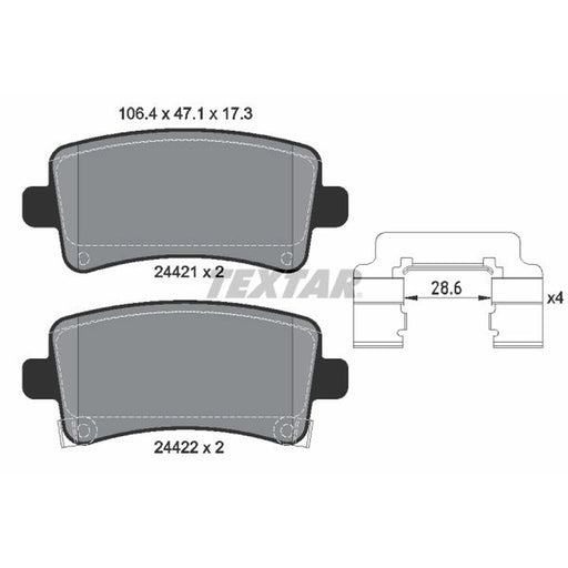 Textar Rear Brake Pad Set 2442102