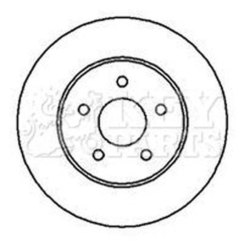 Key Parts 2 x Solid Rear Brake Discs KBD4239-x2