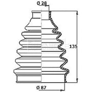 Borg & Beck Drive Shaft Bellow Kit Wheel Side Polychloropr BCB2360R