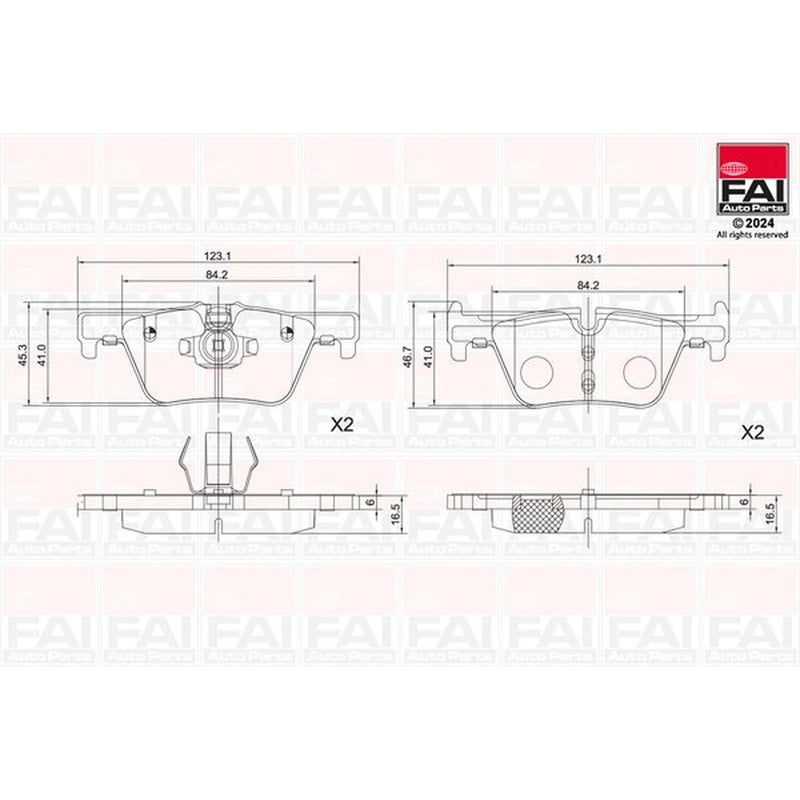 FAI Rear Brake Pad Set BP129