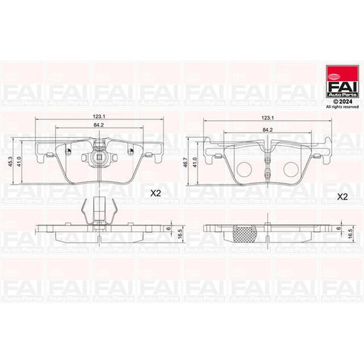FAI Rear Brake Pad Set BP129