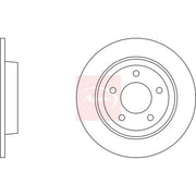 Apec 2 x Solid Rear Brake Discs DSK2226-x2