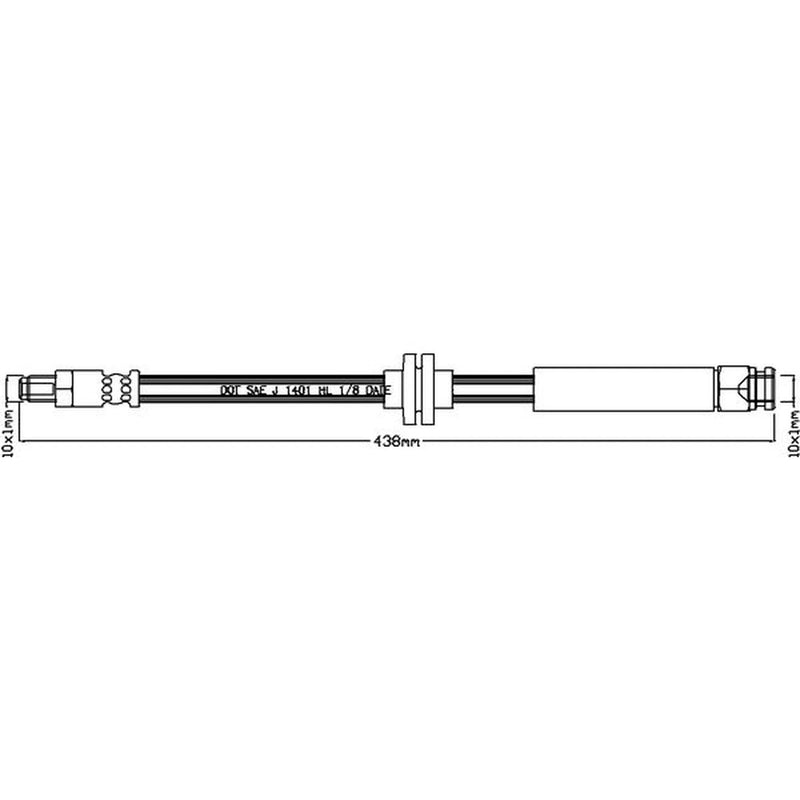 Juratek Brake Hydraulic Hose Line Right JBH1211