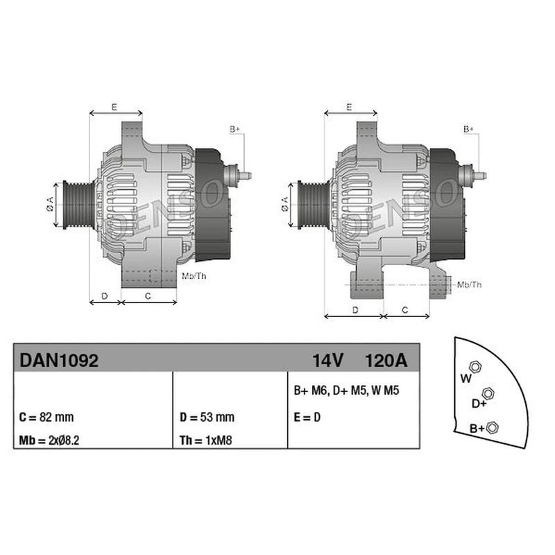 Denso Car Alternator 12V