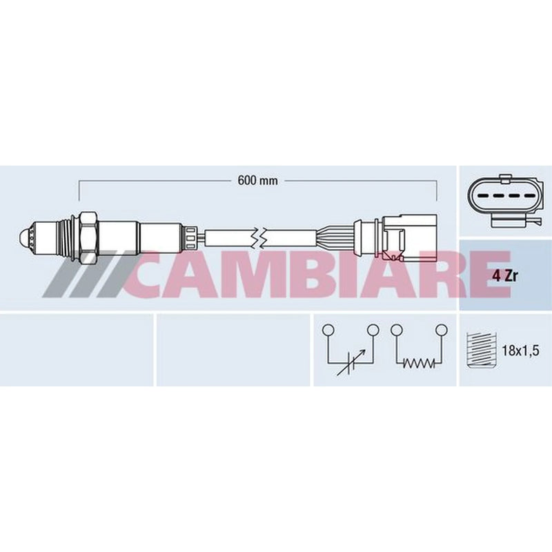 Cambiare O2 Lambda Oxygen Sensor before catalytic converter VE381816