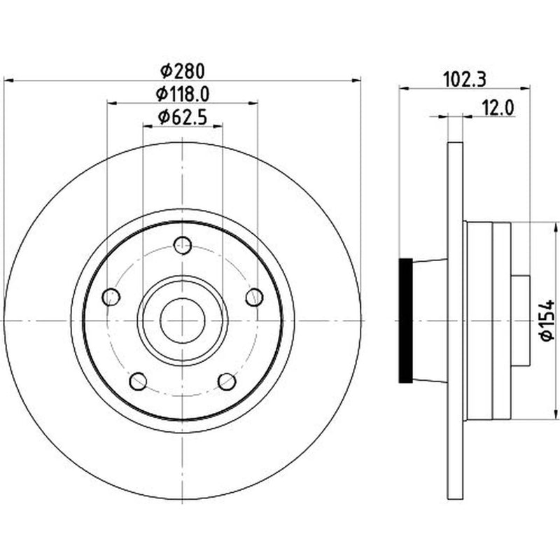 Mintex Lcv Van Kits solid 280mm MVK0051