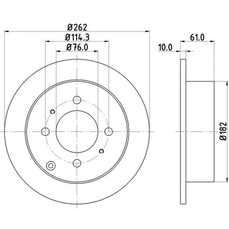 DON 2 x Solid Rear Brake Discs PCD14612-x2