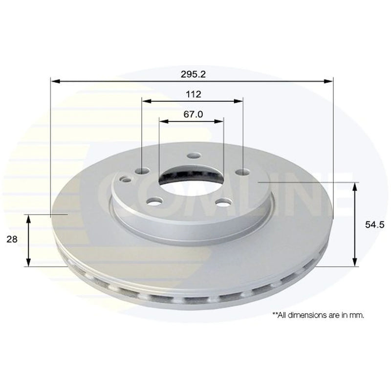 Comline 2 x Vented Front Brake Discs ADC1623V-x2