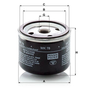 MANN-FILTER Fuel Filter Element WK 78