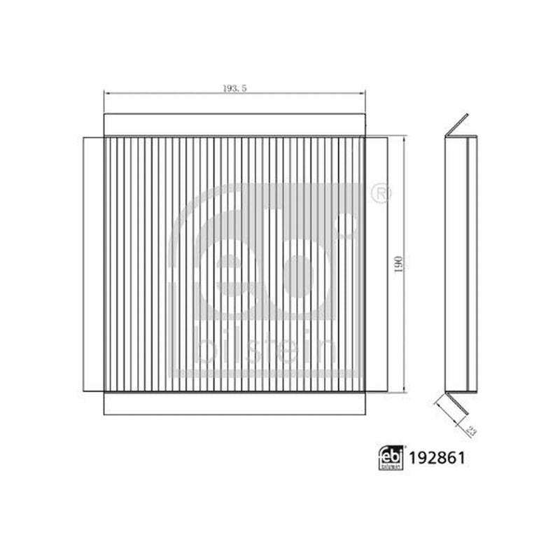 Febi Cabin Air Filter (Pollen Filter) 192861