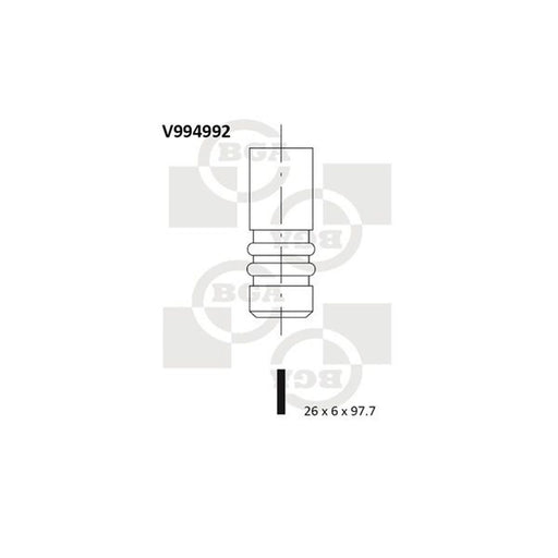 BGA Engine Intake Valve 26mm Head V994992
