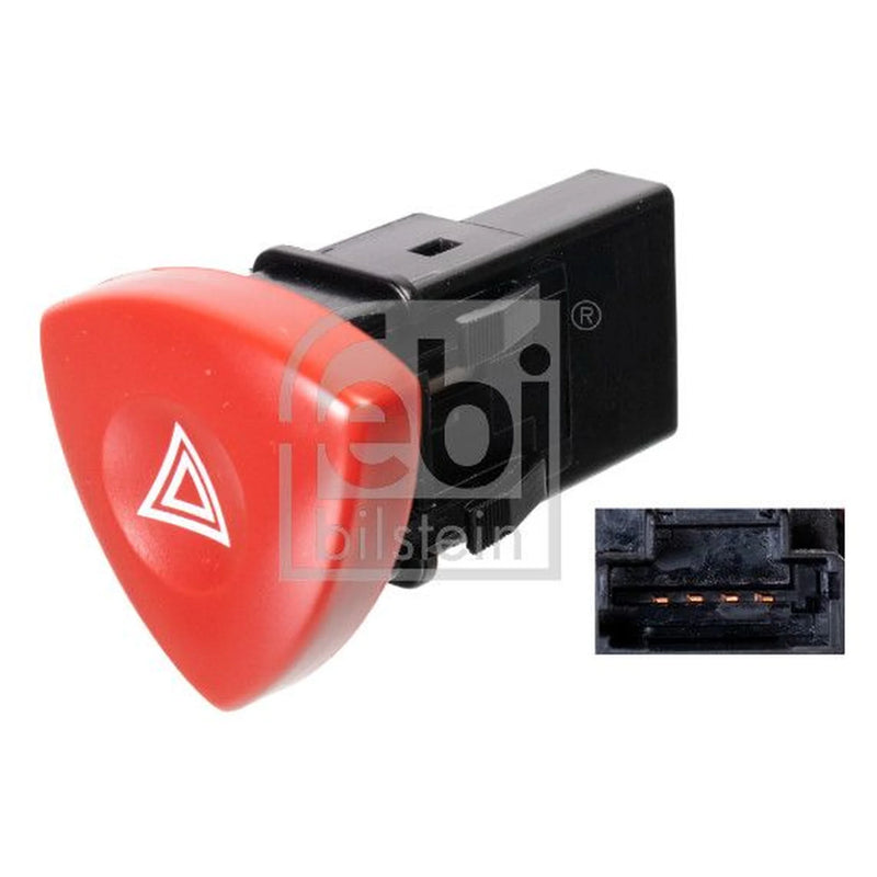 Febi Hazard Warning Light Switch 4 Connectors 107792