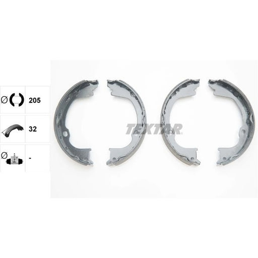 Textar Parking Brake Shoe Set 91078500