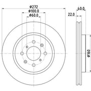 Mintex 2 x Vented Front Brake Discs MDC2713