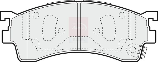 Apec Blue Brake Pad Set Front 132mm x 15mm PD3136