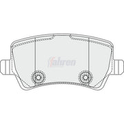 Fahren Rear Brake Pad Set fits Ford Galaxy 2006-2015 2.0