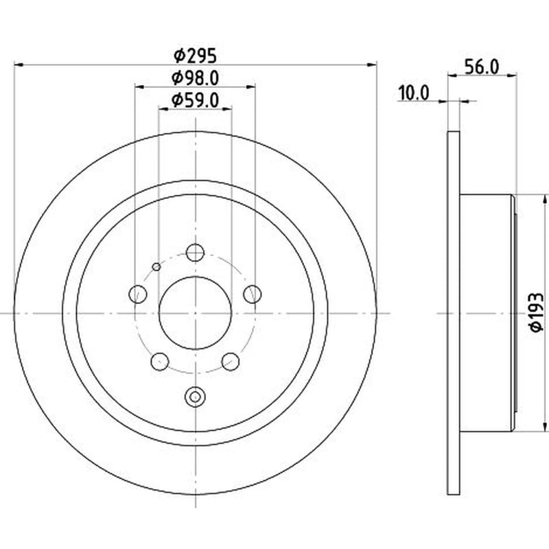 DON 2 x Solid Rear Brake Discs PCD16092-x2