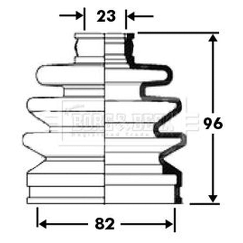 Borg & Beck Drive Shaft Bellow Kit Wheel Side BCB2369