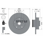 Textar 2 x Solid Rear Brake Discs 92153703-x2